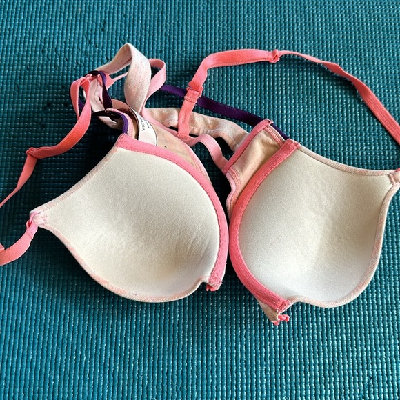 Victoria’s Secret Cage Back T-Shirt Bra Pink Purple 32B - Picture 7 of 9